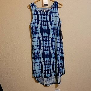Women's sz large Thread 4 Thought blue sundress. 60% Organic Cotten, 40% Modal.